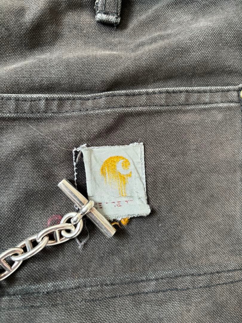 K*i様 【300円スタート】カーハート　ダブルニー　ブラック　フェード　雰囲気