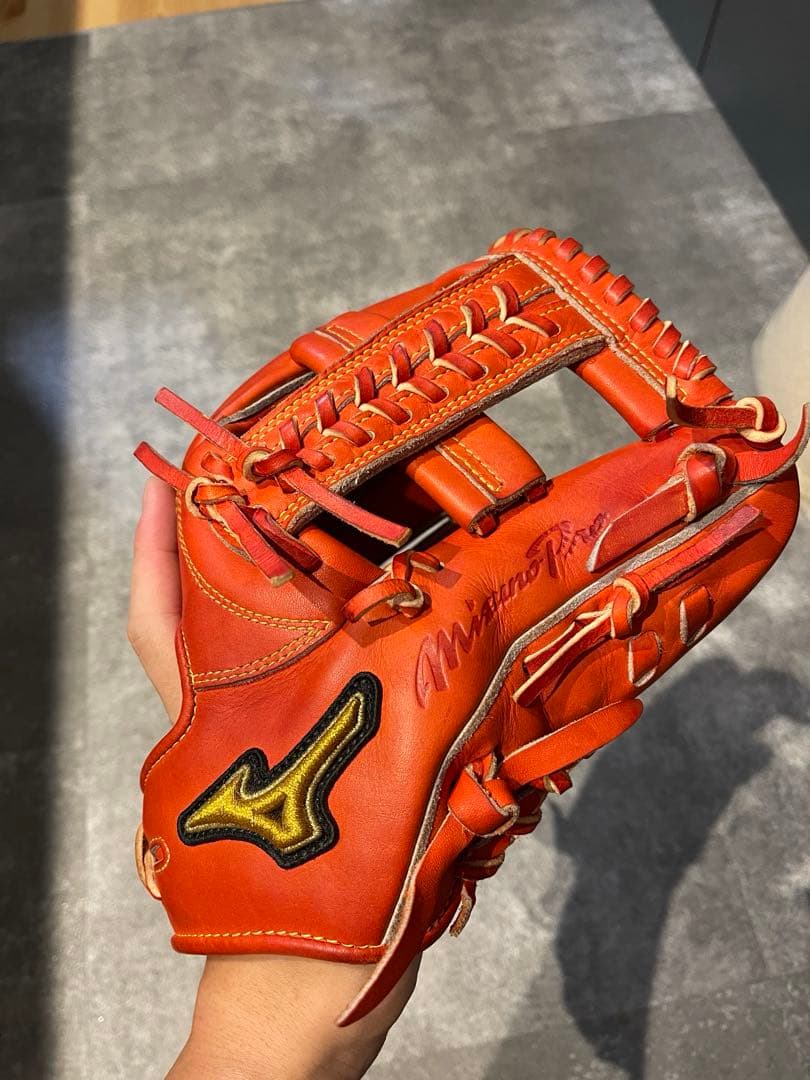 軟式ミズノプロ内野手AXI オレンジ
