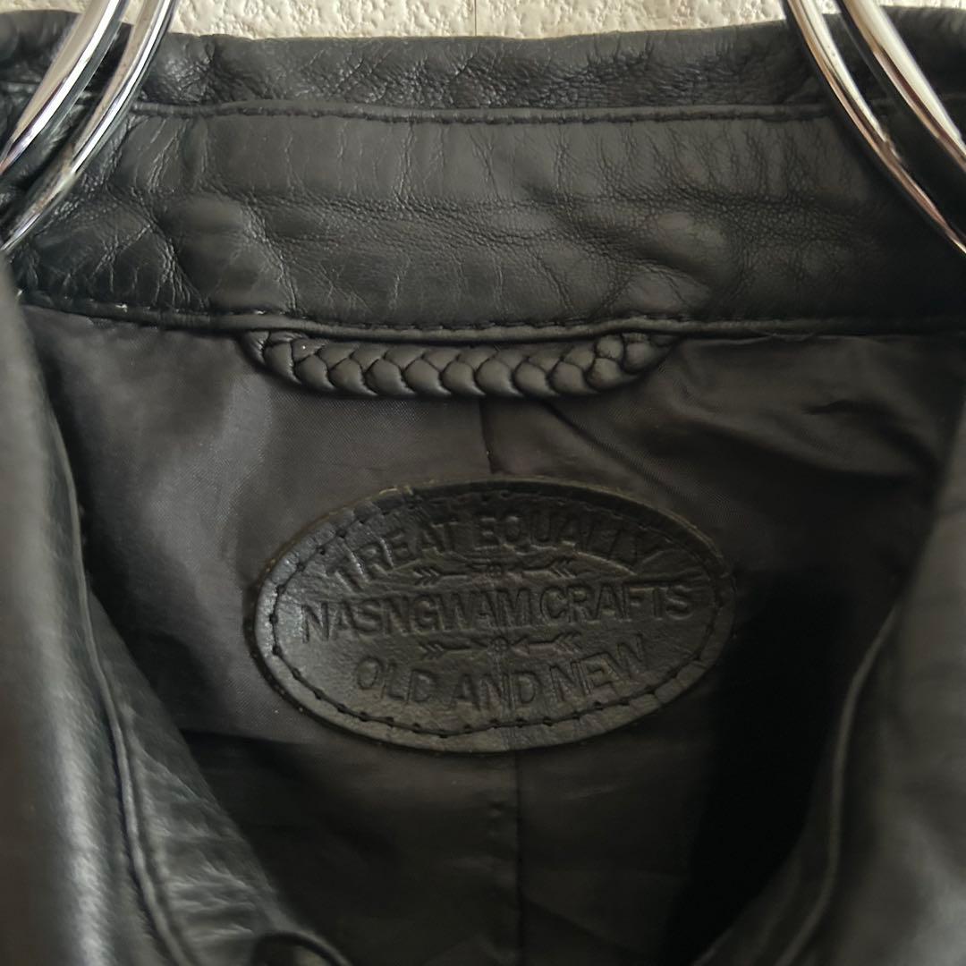 Nasngwam ナスングワム ラムレザージャケット 羊革 ブラック