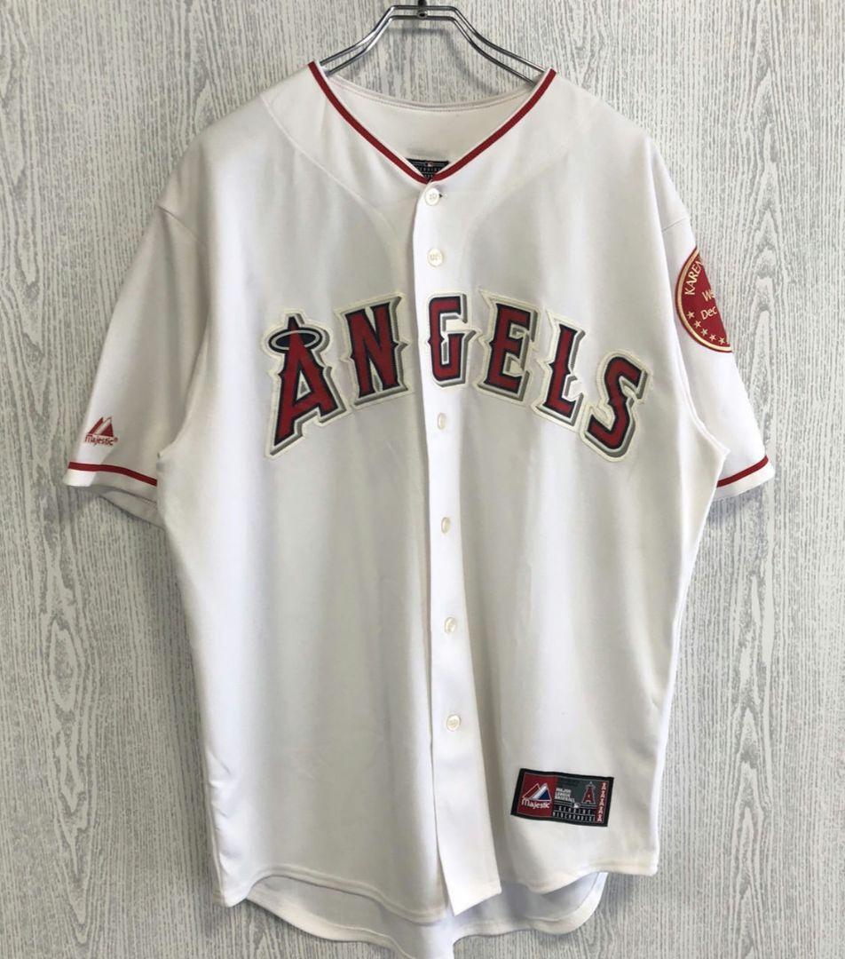 Majestic☆マジェスティック☆エンジェルス刺繍　半袖シャツ　ユニフォーム