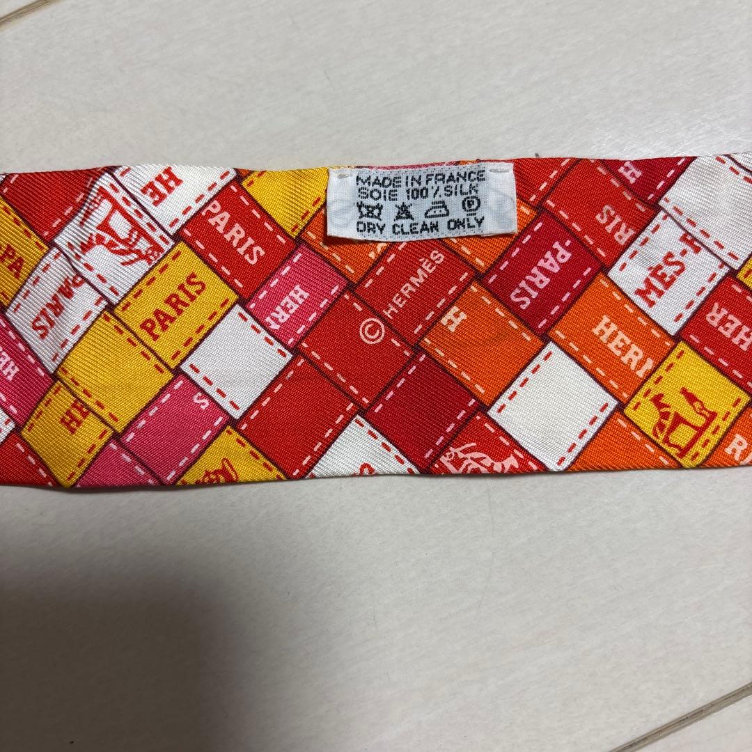HERMES エルメス ツイリー ボルデュック リボン柄 確実正規品 スカーフ