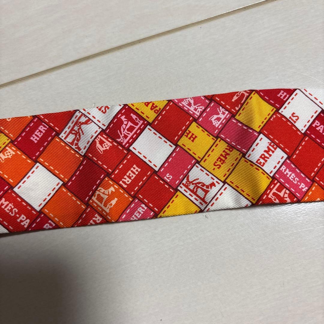 HERMES エルメス ツイリー ボルデュック リボン柄 確実正規品 スカーフ