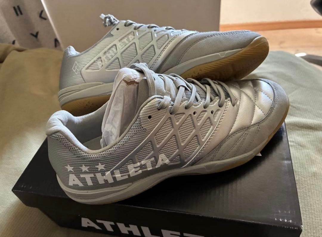 H*i様 ATHLETA Teo ID SIL フットサルシューズ　シルバー　2