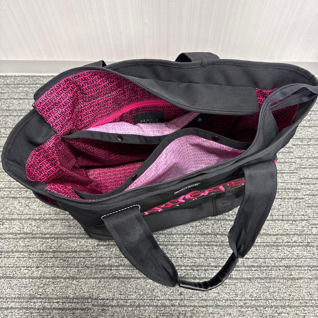 パーリーゲイツ　キャディバッグ 12点セット　ブラック×ピンク