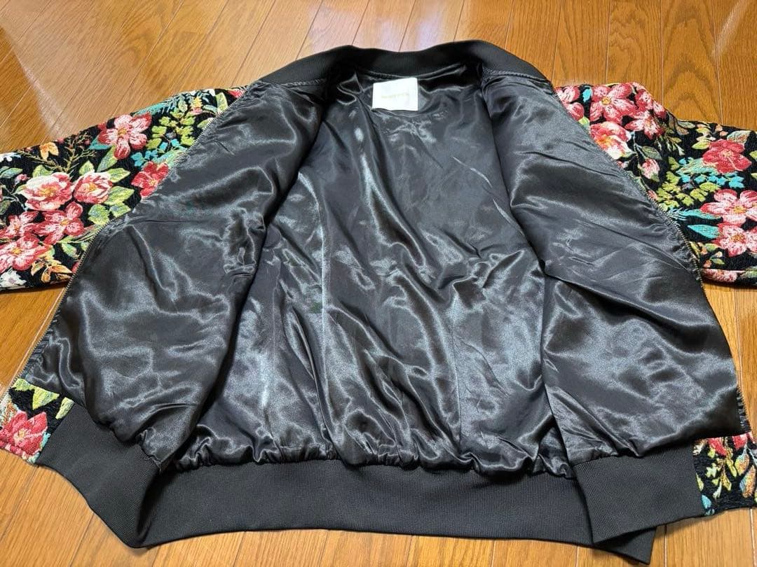 manana suerte ゴブラン織ジップブルゾン