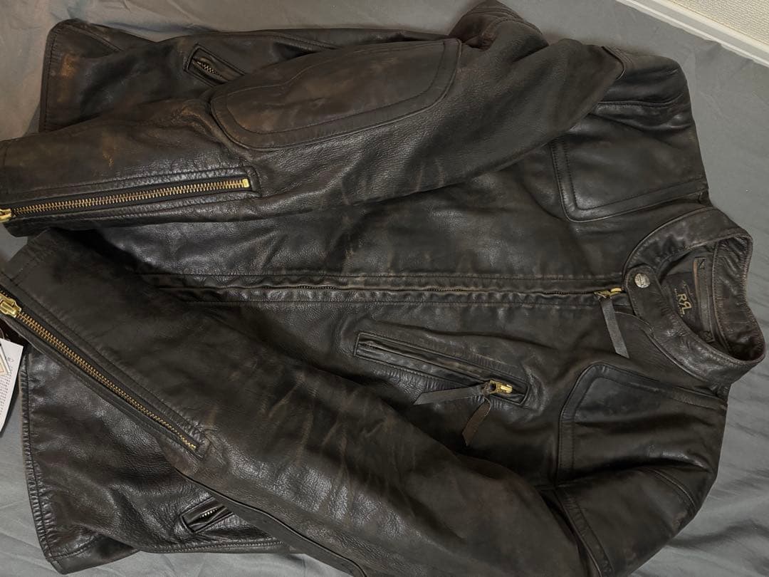 「新品」RRLレザーライダースジャケット