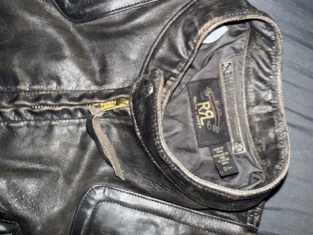「新品」RRLレザーライダースジャケット