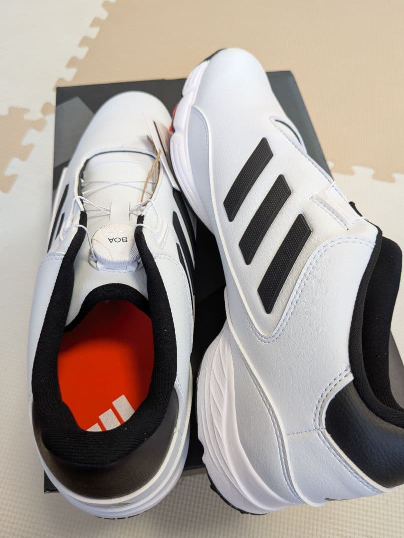 adidas ゴルフシューズ スパイク付き ホワイト/ブラック