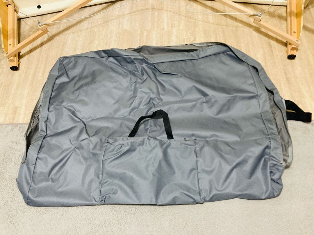 【美品】 折りたたみ施術ベッド 7段階 アイボリー ケース付き