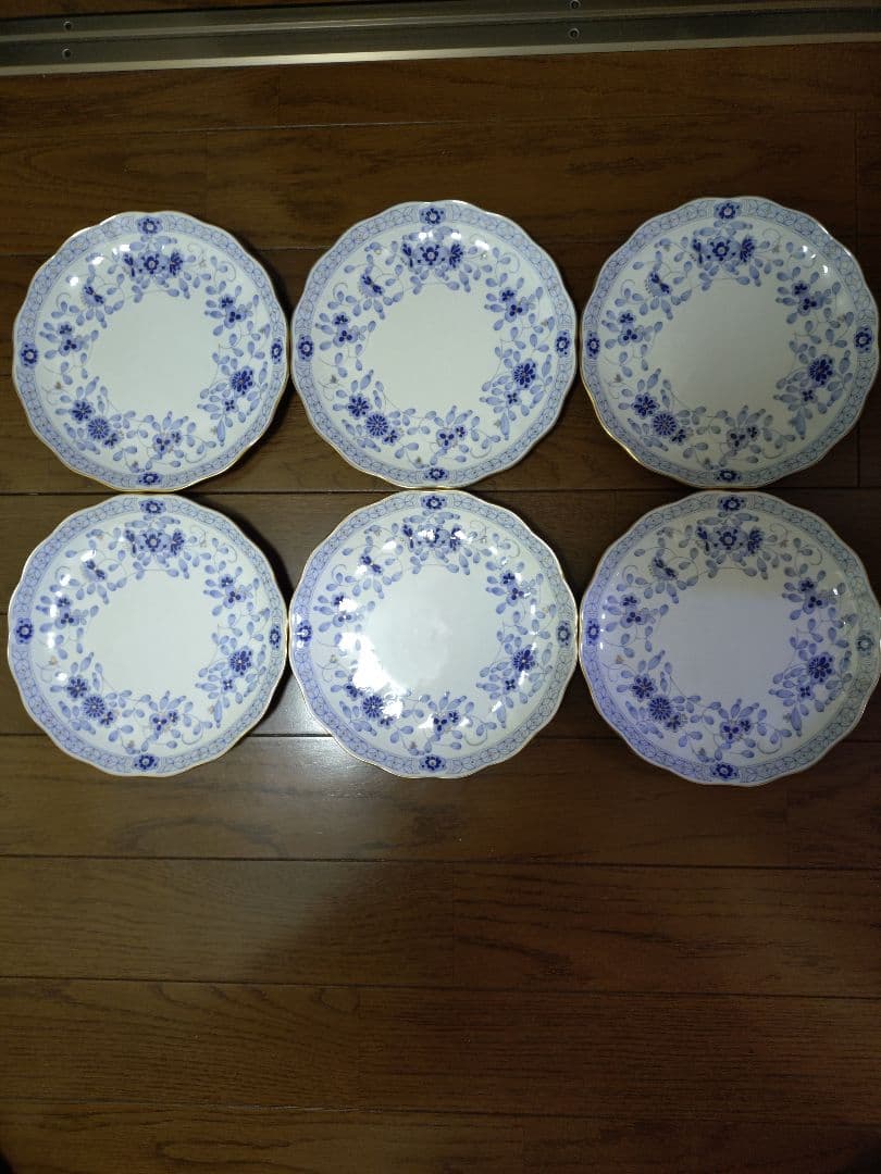 NARUMI ボーンチャイナ　ミラノシリーズ　17cmプレート6枚セット