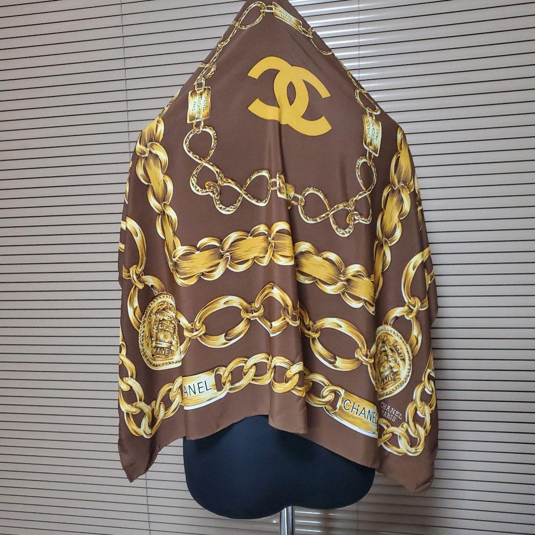 希少CHANEL goldchain scarf 美品