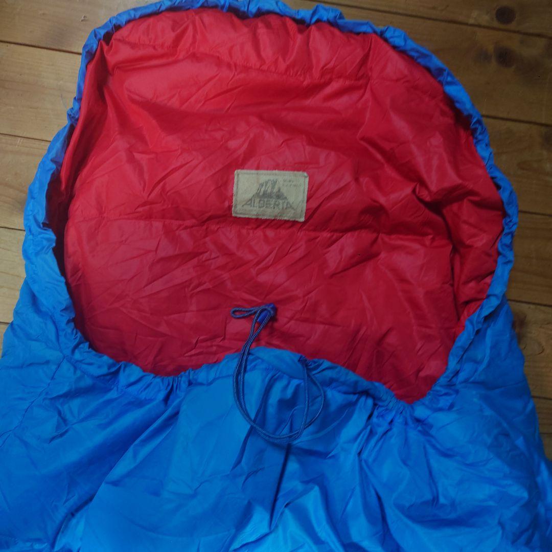 秋冬用キャラバン Aダウン 寝袋 青/赤size200cm