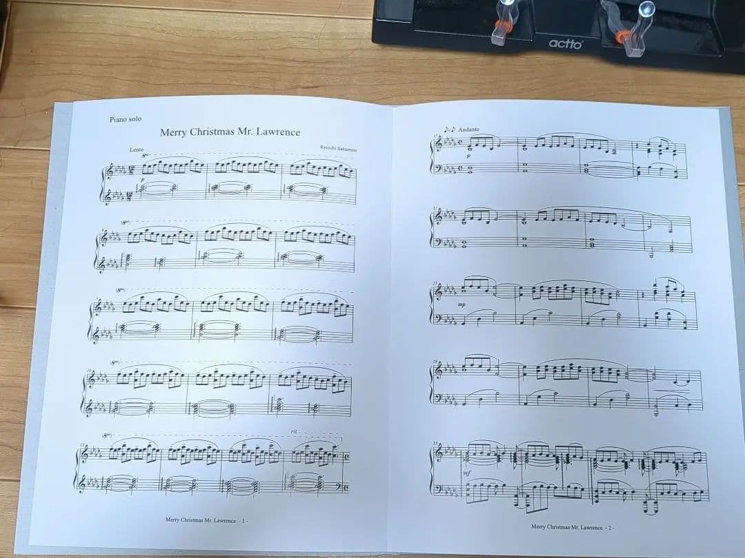 坂本龍一 Merry Christmas Mr. Lawrence ピアノ譜