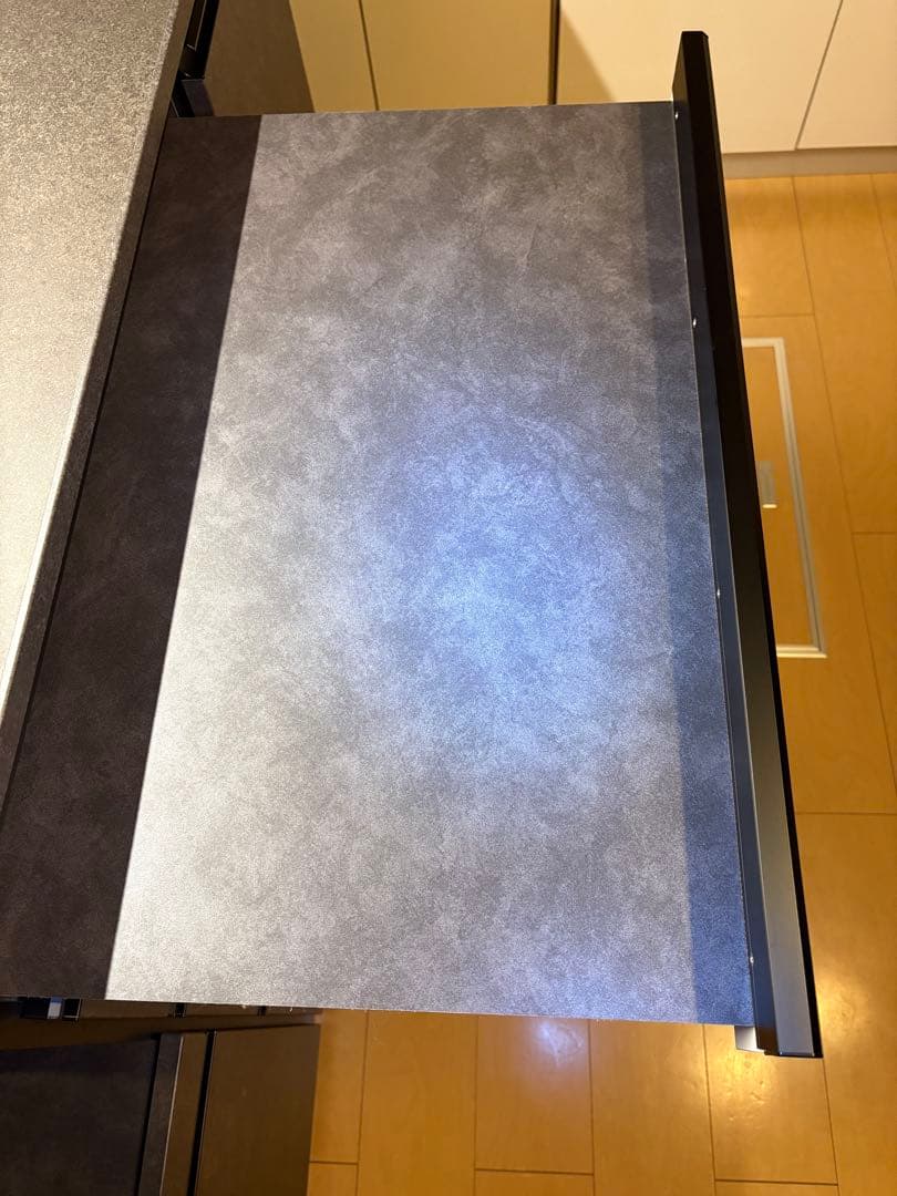 【送料込み】ダークグレー キッチンボード 美品 松田家具 ガバーナ140