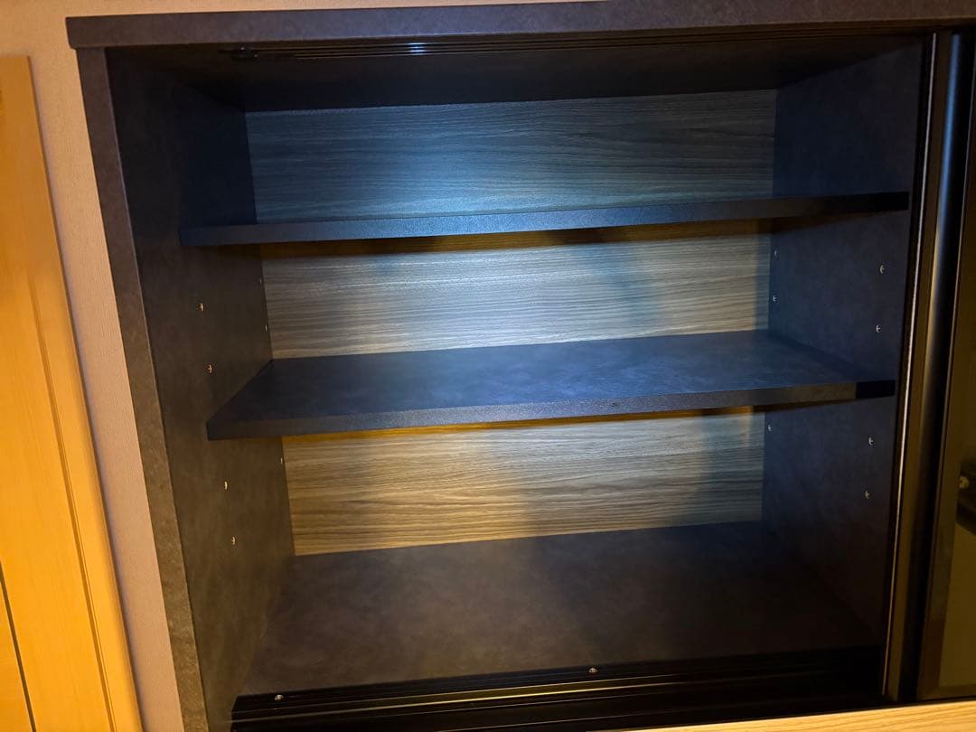 【送料込み】ダークグレー キッチンボード 美品 松田家具 ガバーナ140