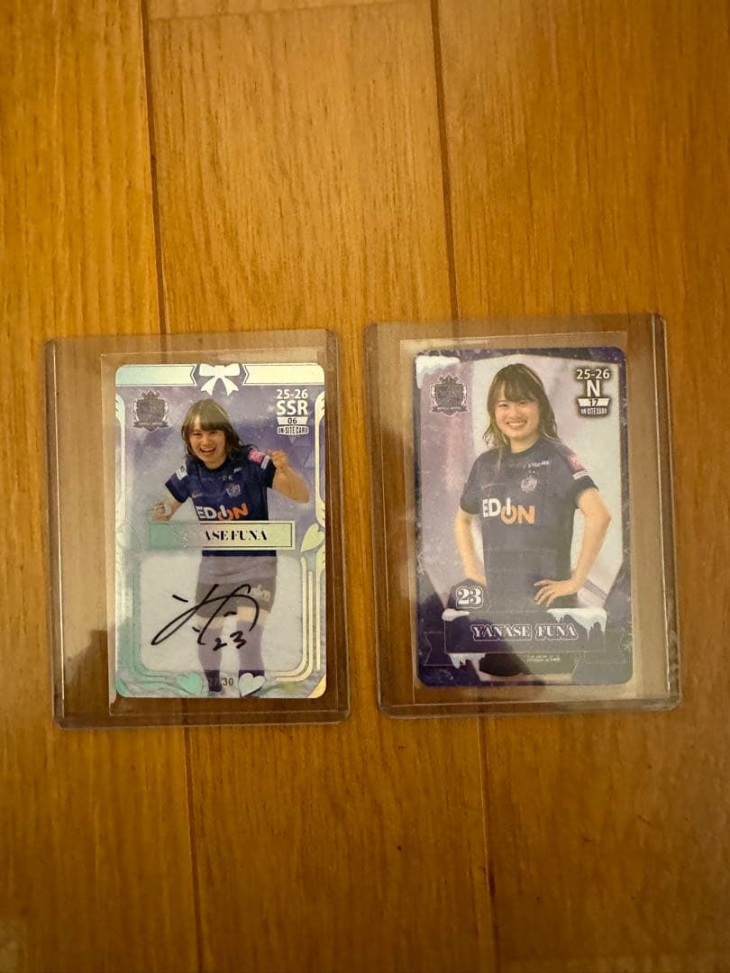 SSR 柳瀬楓菜 直筆サインカード オンサイト サンフレッチェ広島レジーナ 等