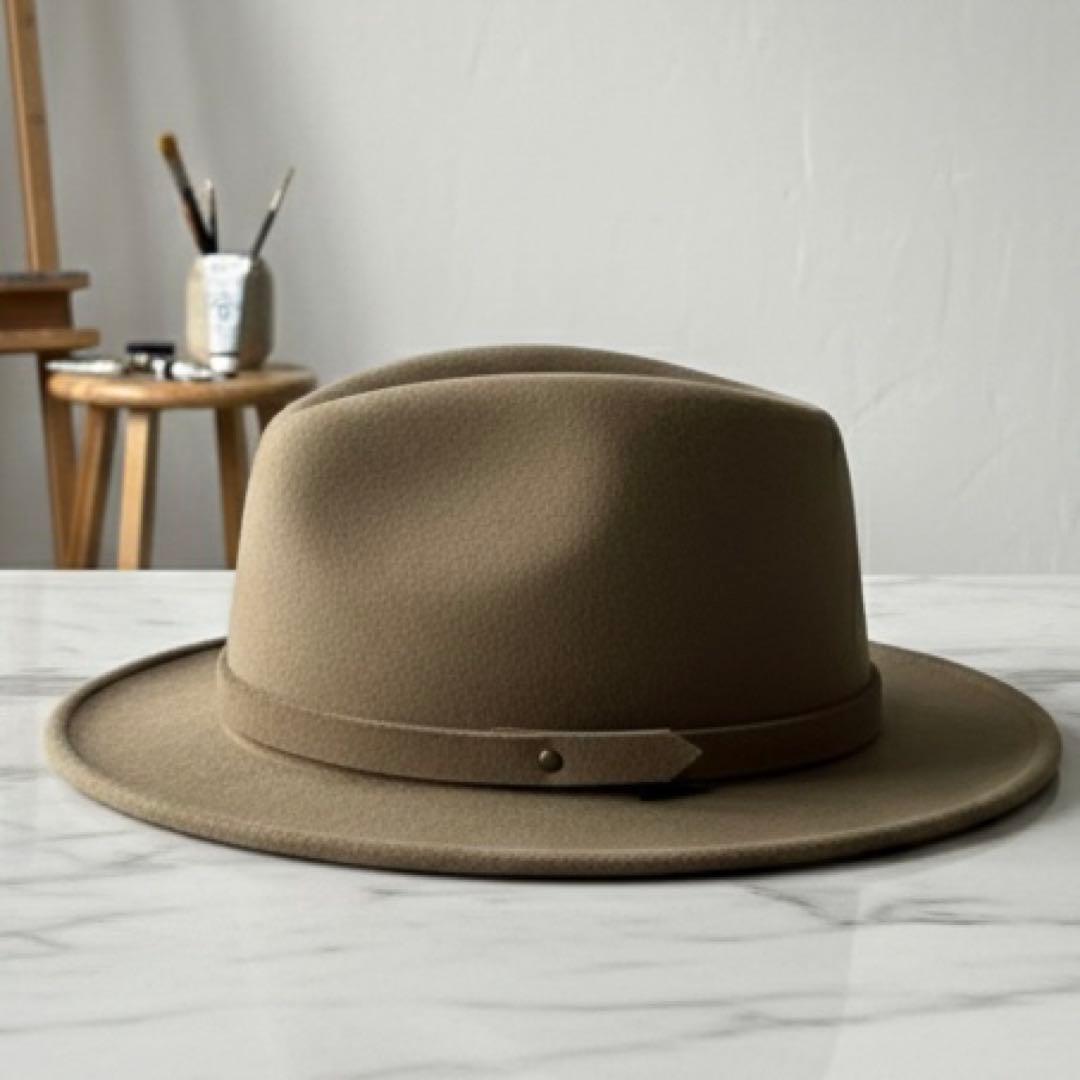 【美品】STETSON パッカブルハット　ライトブラウン 61cm
