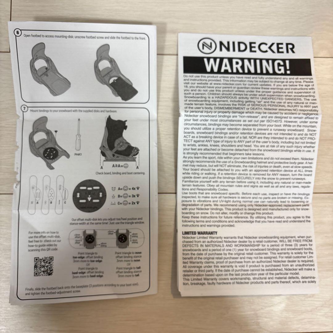 NIDECKER SUPERMATIC カーボン　ビンディング Lサイズ