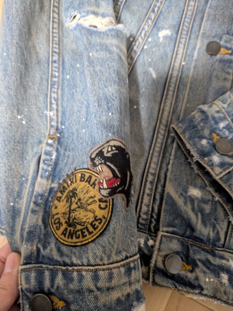 yyy　Amiri/アミリ デニムジャケット パッチ付き　M