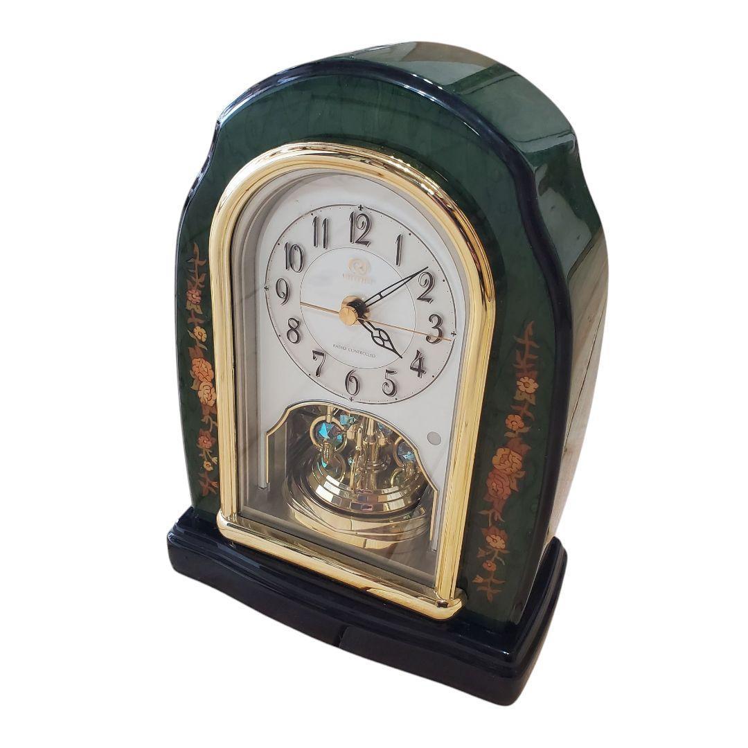 電波置時計 RHYTHM 4RY678HG スワロフスキー付き