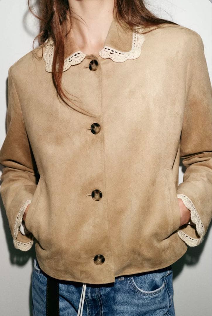 ZARA ザラ　フェイクスエードジャケット　新品、未使用