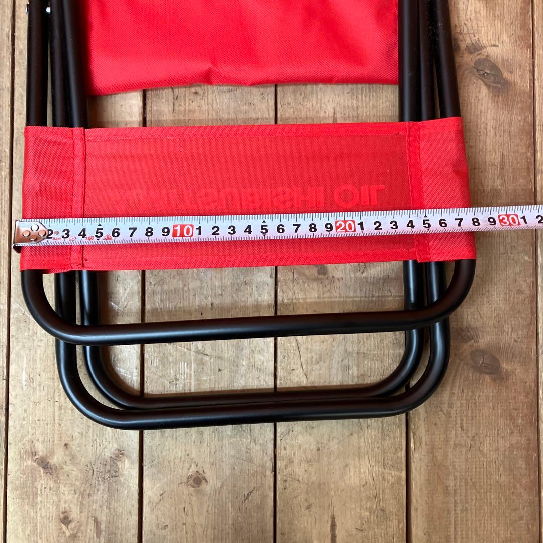 A-1 【希少】三菱石油 ヴィンテージ 折りたたみチェア レトロ キャンプ 椅子