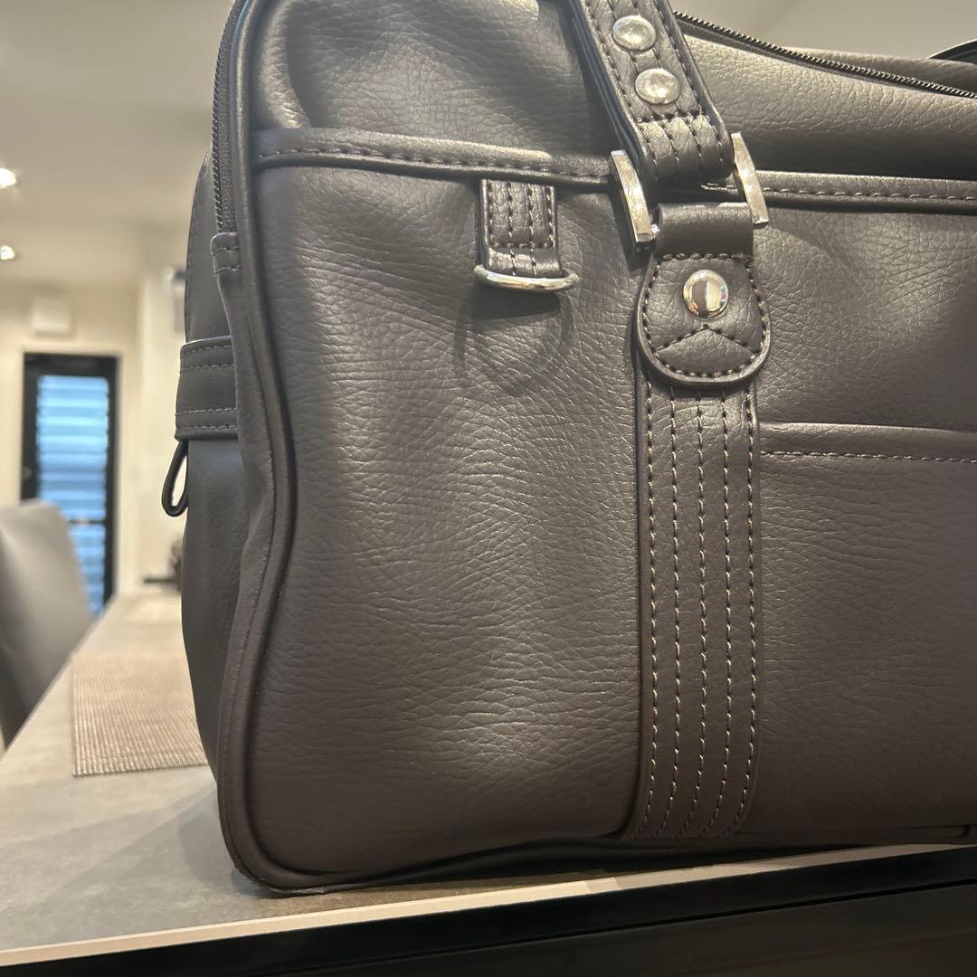 EASTBOY スクールバッグ ブラウン 底鋲シルバー スクバ