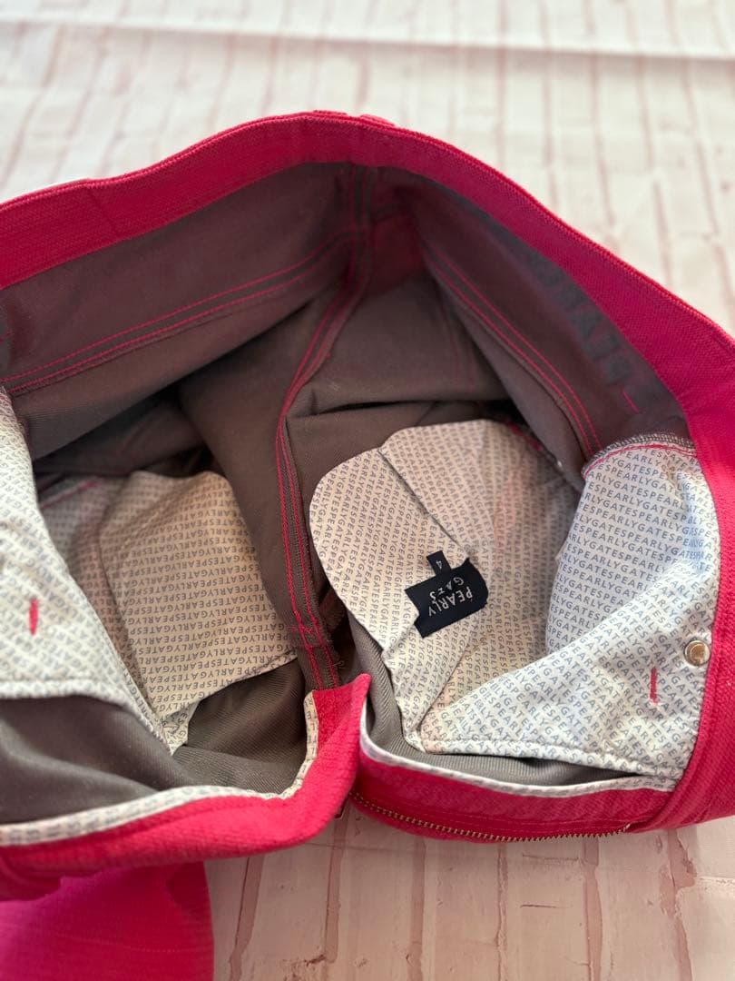 美品 PEARLY GATES ゴルフパンツ ピンク蓄熱裏地 ストレッチ　冬