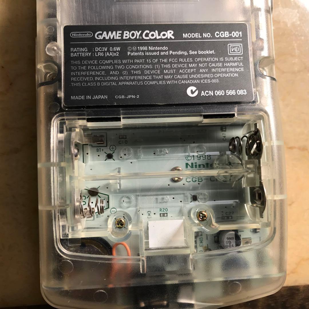 任天堂ゲームボーイカラークリ❤️新偏光板液晶ガラス製スクリーンレンズ交換済