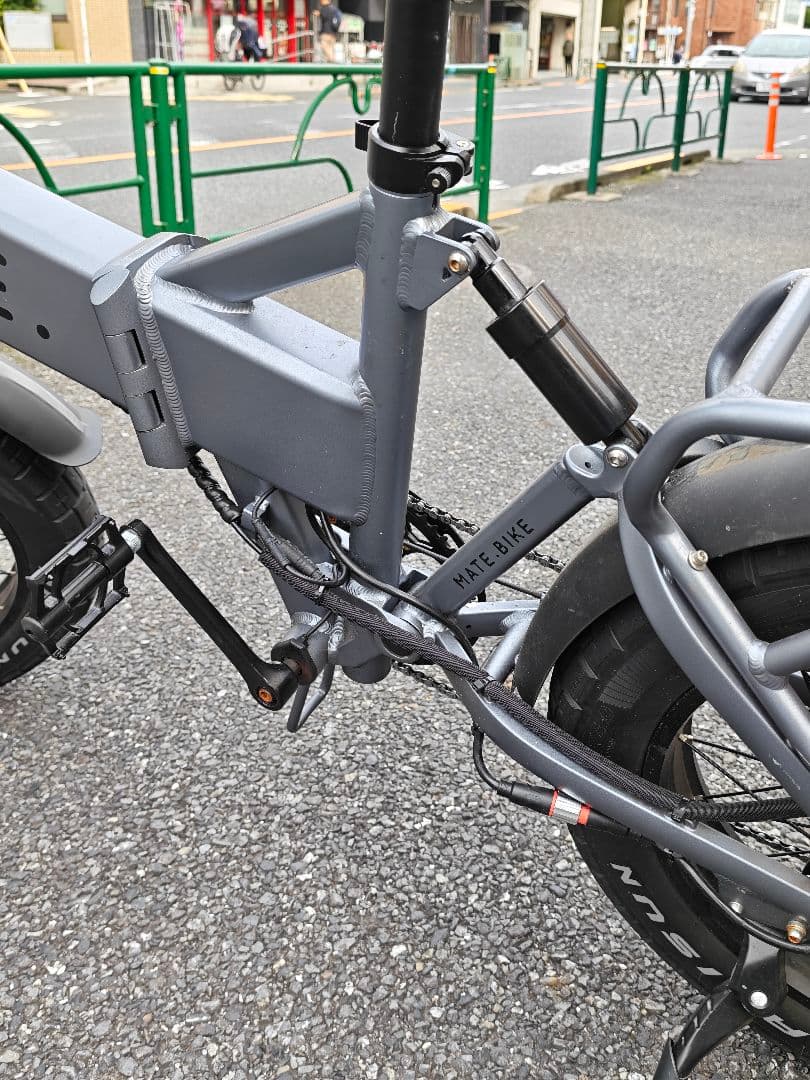 折りたたみ 電動アシスト自転車 ファットタイヤ グレー