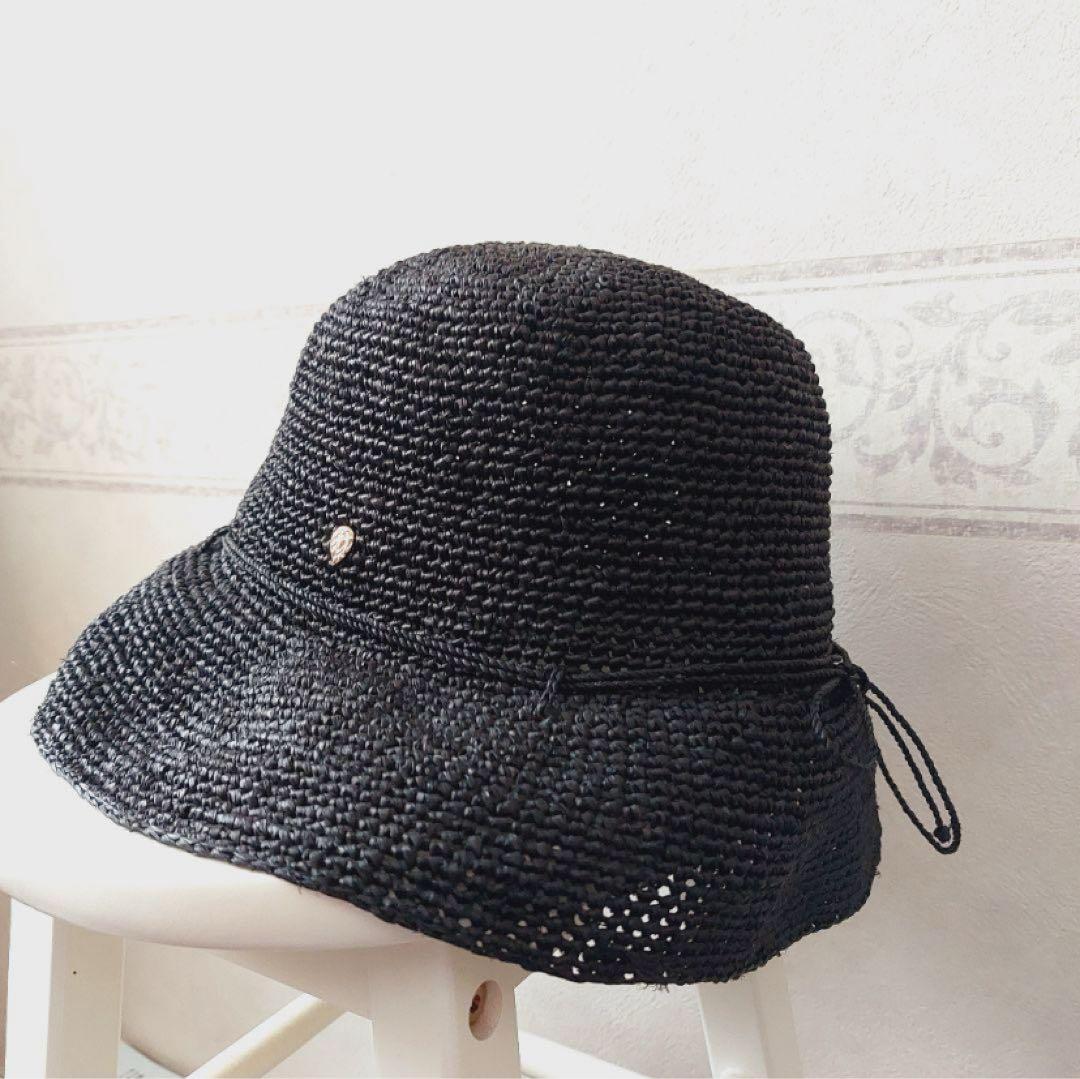 ヘレンカミンスキー PROVENCE8 ラフィアハット 麦わら帽子ブラック