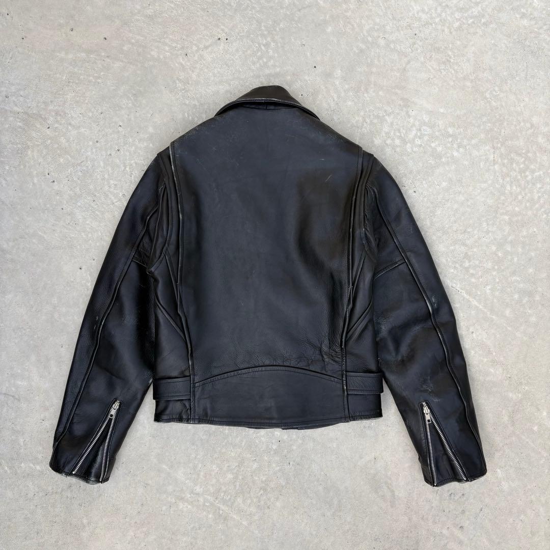 【レア】90s 本革 ダブル ライダースジャケット S vintage バイカー