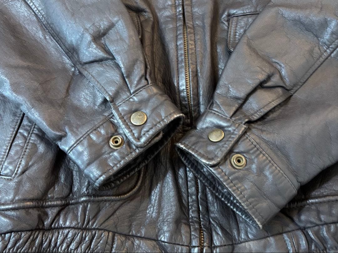 G-1 リアルレザー　ダークブラウン　中綿入り　本革　レザージャケット