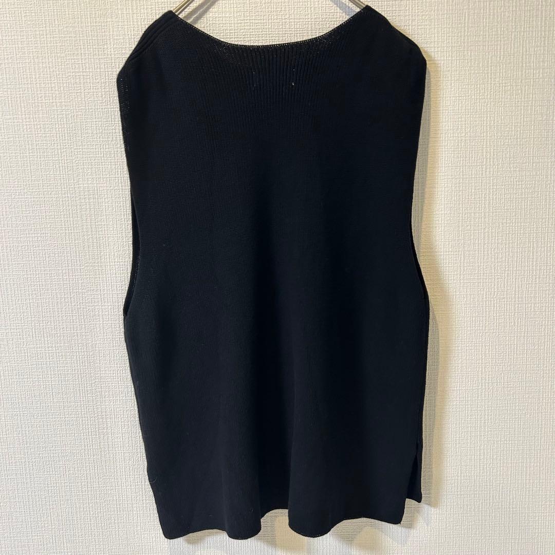 かぐれ kagure ドライコットンニット ベスト 黒 アーバンリサーチ