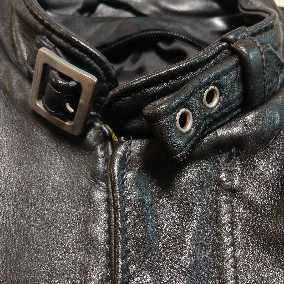 Schott シングルライダースジャケット38 ライトニング・エイジング・