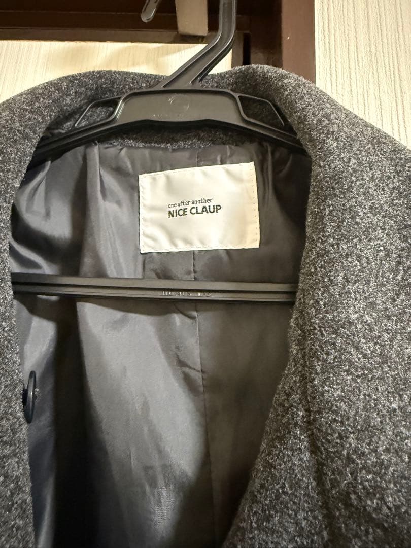 NICE CLAUP アウター　2way スタンドカラーミドルコート