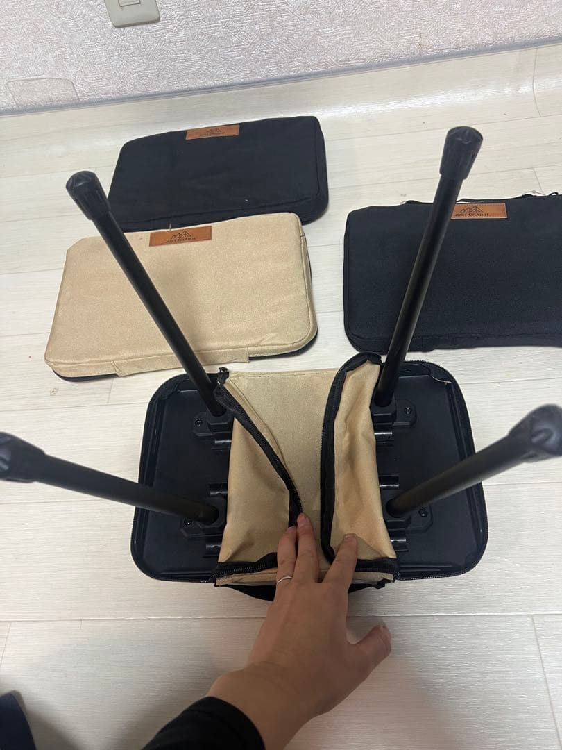 4個 キャンプ イス 組み立て コンパクト アウトドア チェア