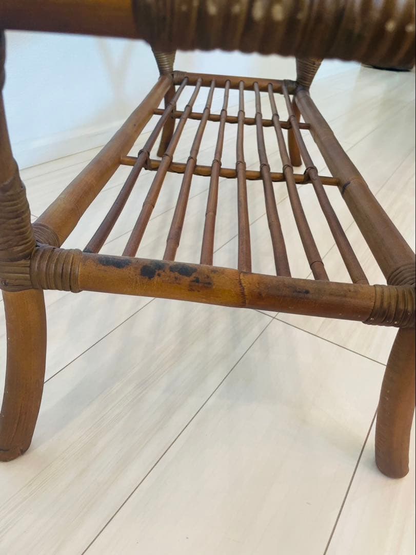 送料込み　ラタン センターテーブル 幅100cm