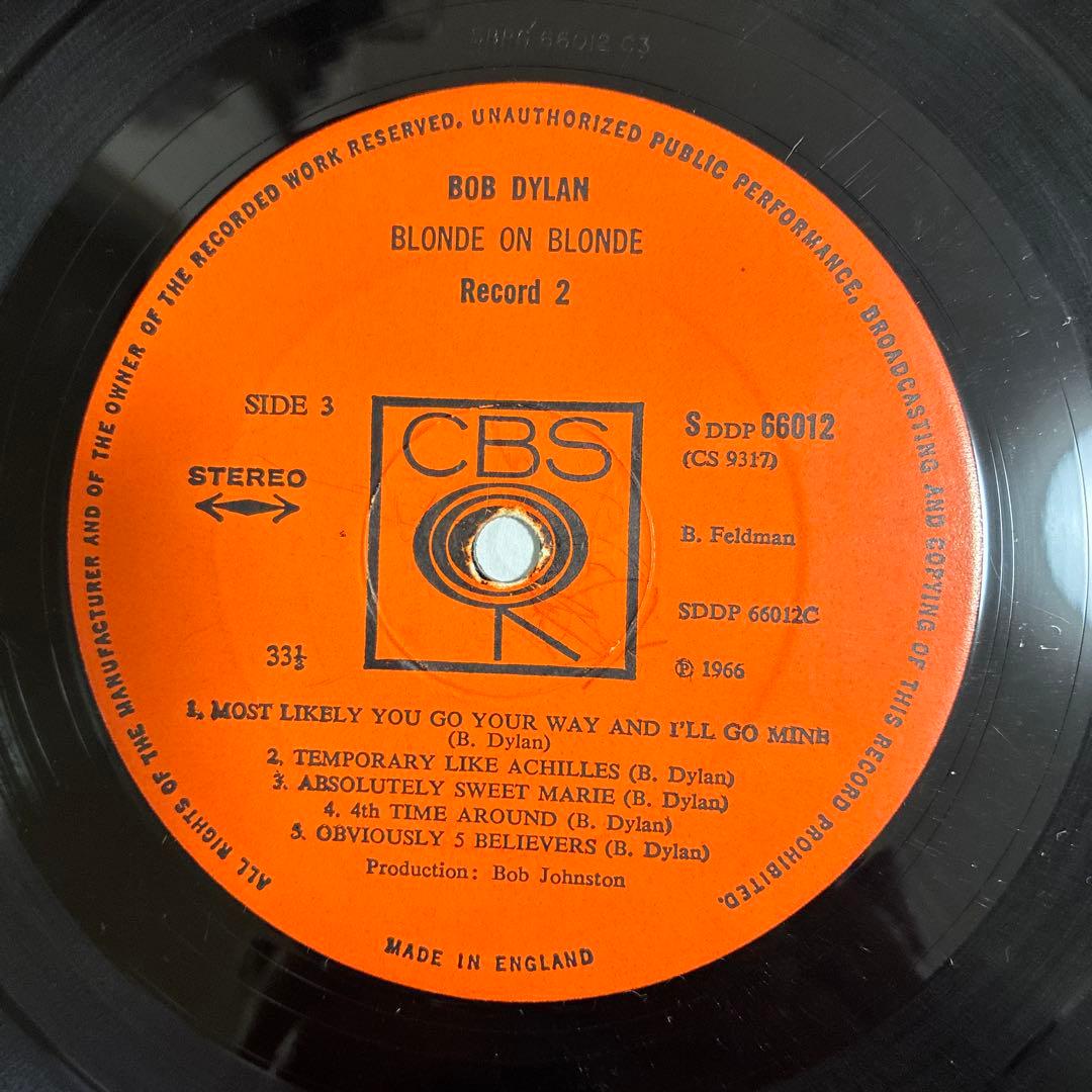 ボブディラン 名盤 レコード ブロンドオンブロンド UKオリジナル盤