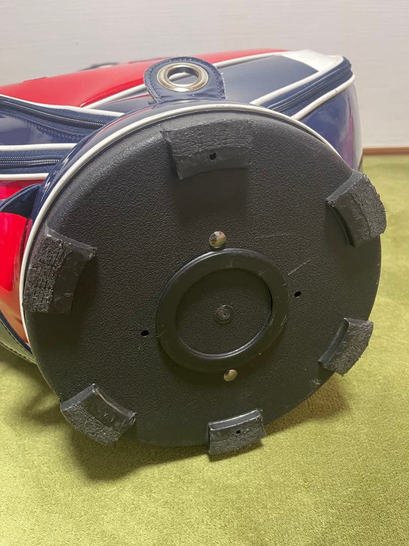 【美品 】トミーヒルフィガー キャディバッグ 赤紺 9型 フード付 人気完売品！