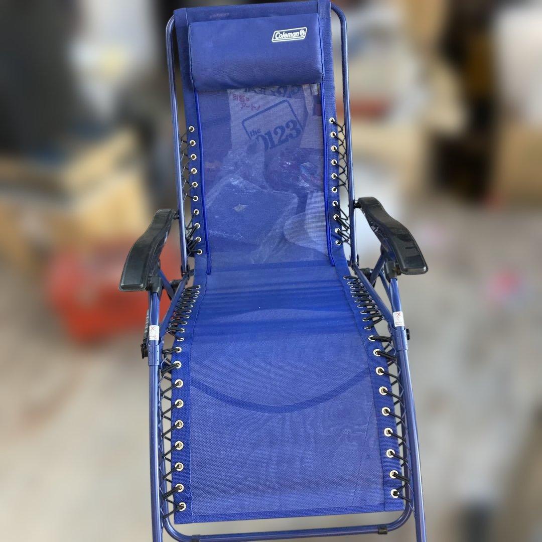 Coleman リクライニングチェア ブルー