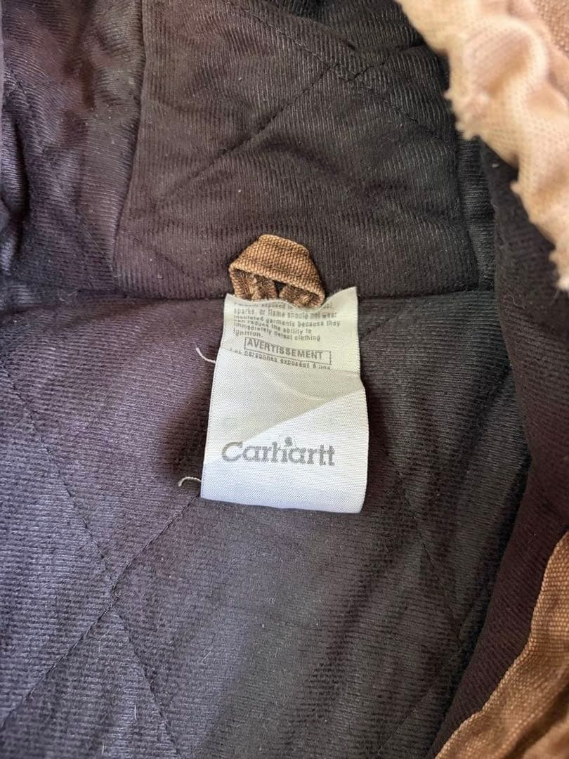 Carhartt アクティブジャケット数原龍友着用 ダメージ フェード ブラウン