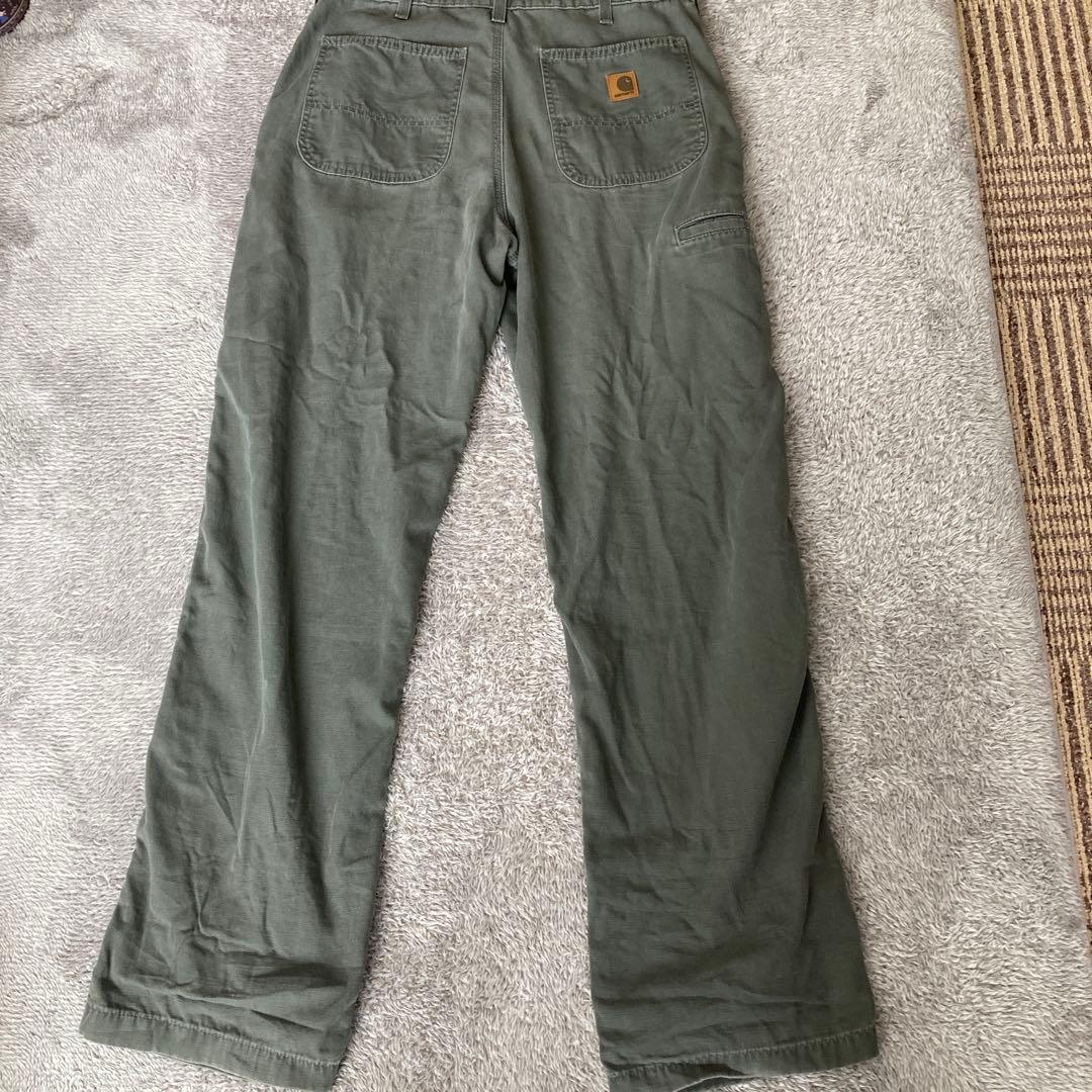 カーハート　ダックペインターパンツ　モスグリーン