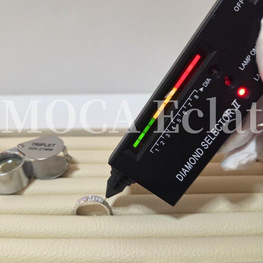 モアサナイト フルエタニティリング 18KWGP GTC鑑別書付《約11号》