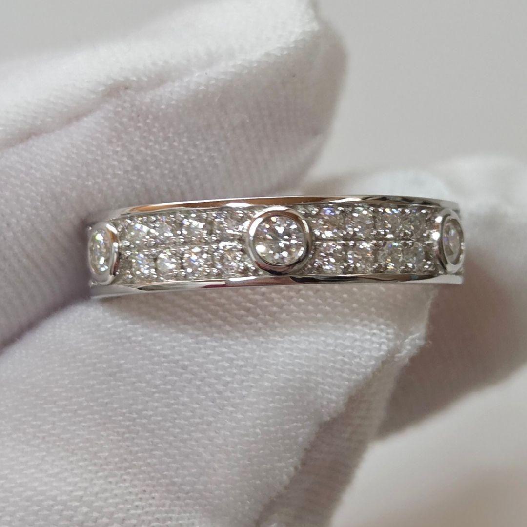 モアサナイト フルエタニティリング 18KWGP GTC鑑別書付《約11号》