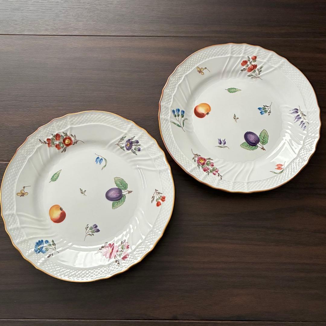 リチャードジノリ ペルージャ ベッキオフルーツ 17cmプレート 2枚
