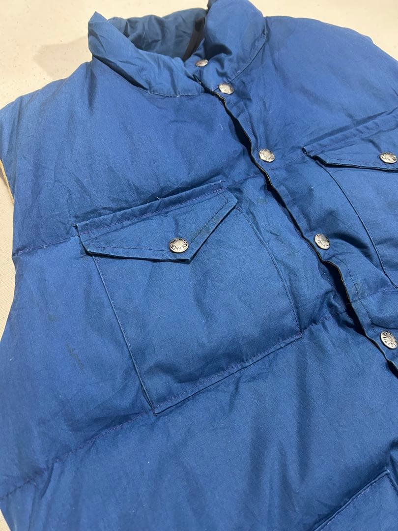 70s 茶タグ　ノースフェイス　ダウンベスト　USA製