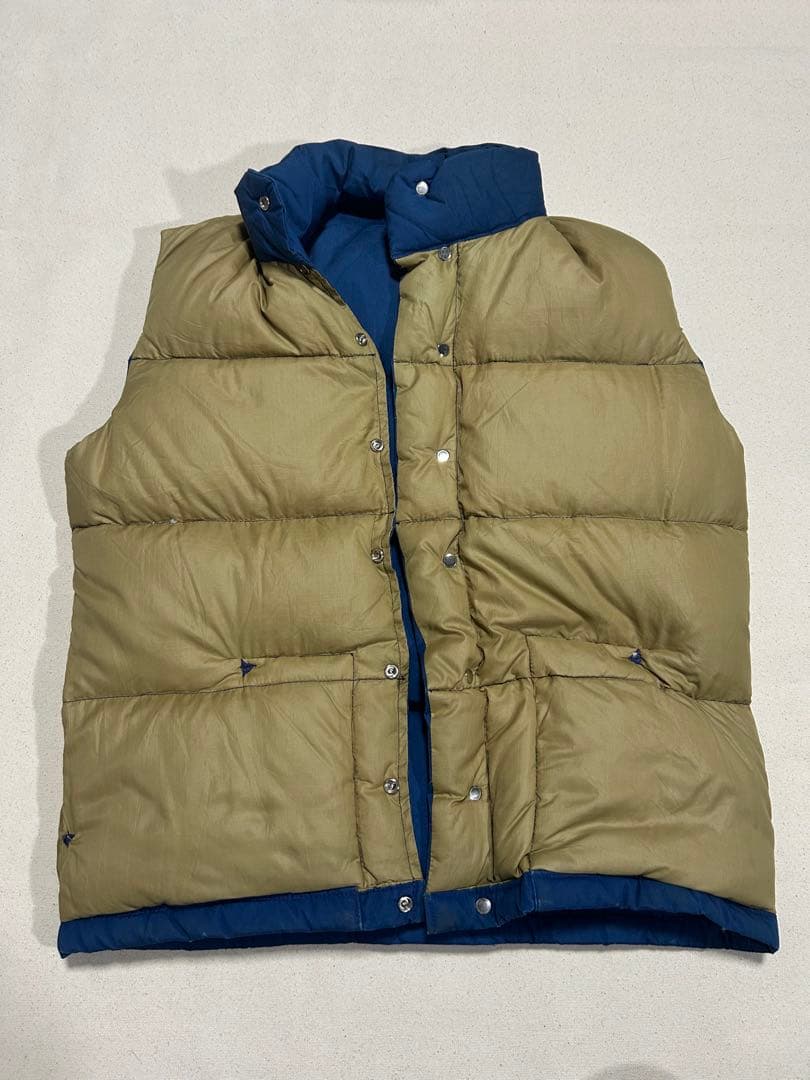 70s 茶タグ　ノースフェイス　ダウンベスト　USA製