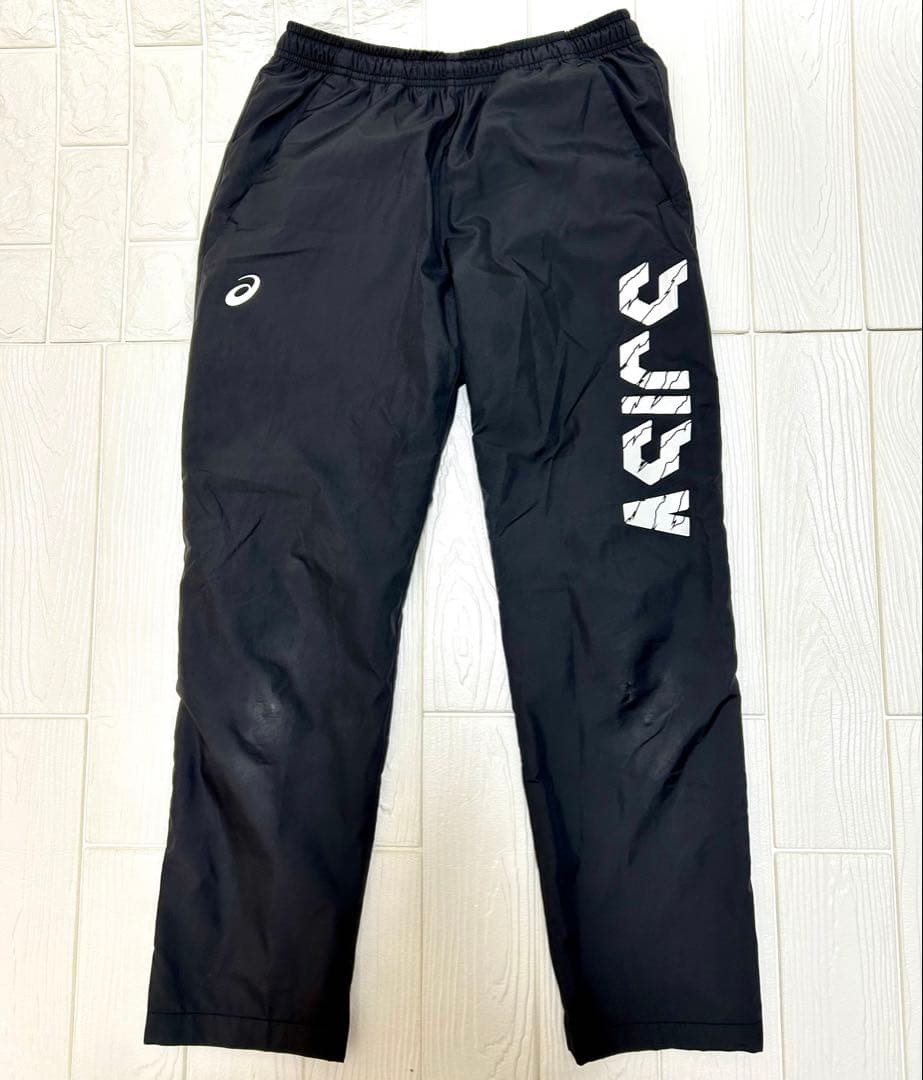 ASICS LIMO ウインドブレーカー上下セットS ブラック/ホワイト