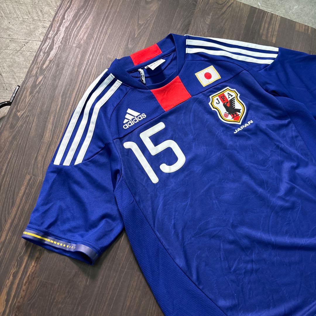 8SM1 adidas サッカー日本代表　ユニフォーム　ゲームシャツ　15番古着